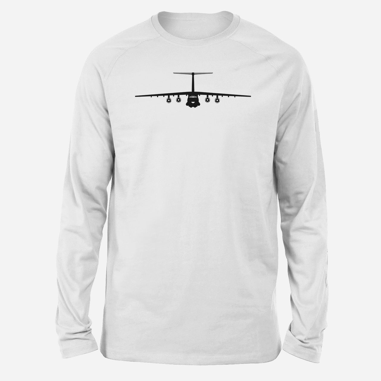 Ilyushin IL-76 Silhouette Designed Long-Sleeve T-Shirts