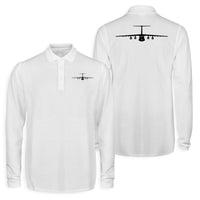 Thumbnail for Ilyushin IL-76 Silhouette Designed Long Sleeve Polo T-Shirts (Double-Side)