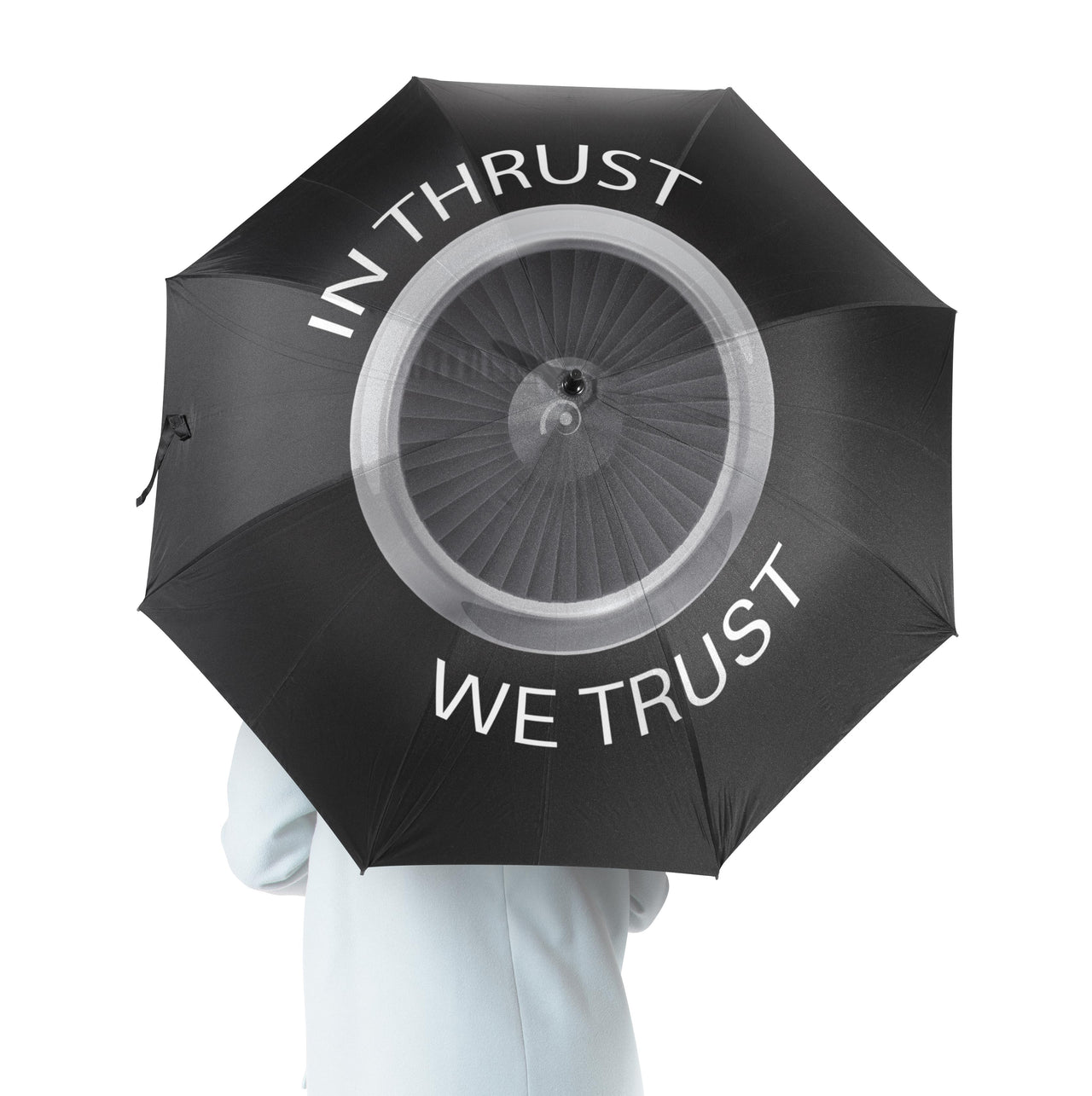 In Thrust We Trust Designed Umbrella