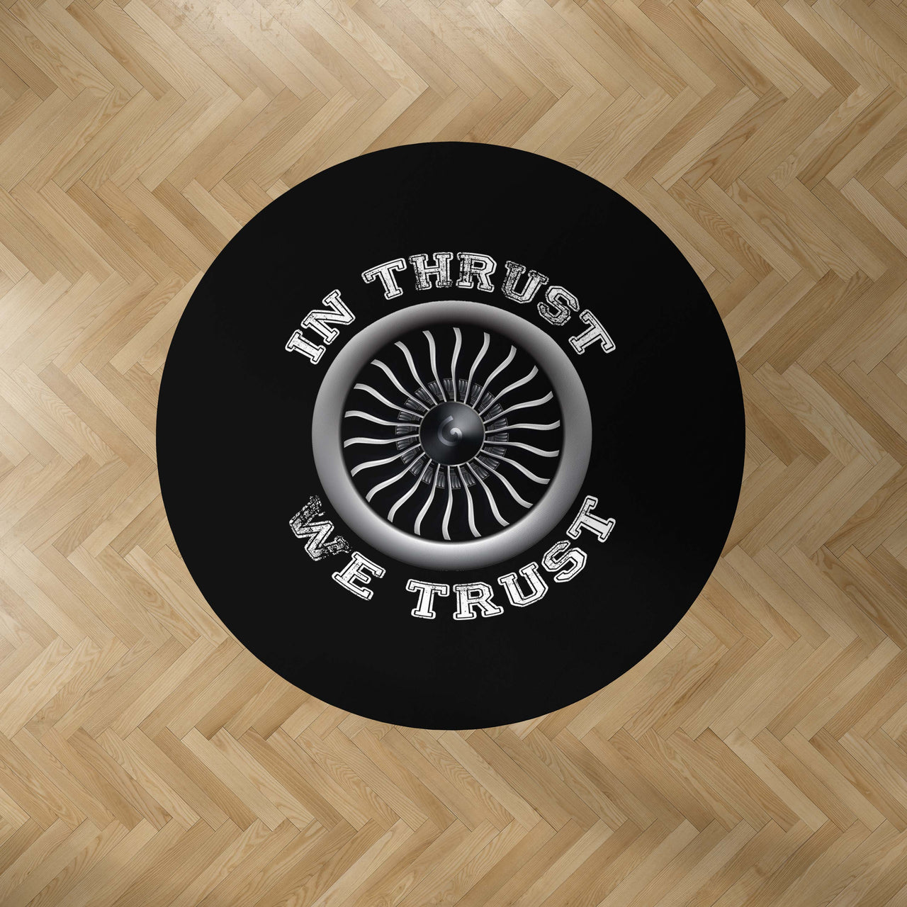 In Thrust We Trust (Vol 2) Designed Carpet & Floor Mats (Round)