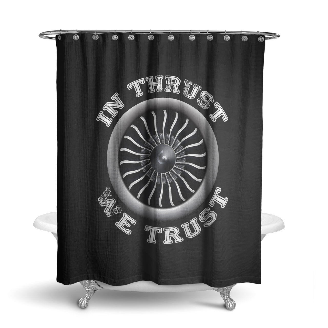 In Thrust We Trust (Vol 2) Designed Shower Curtains