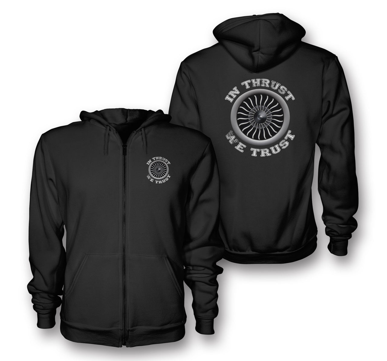 In Thrust We Trust (Vol 2) Designed Zipped Hoodies