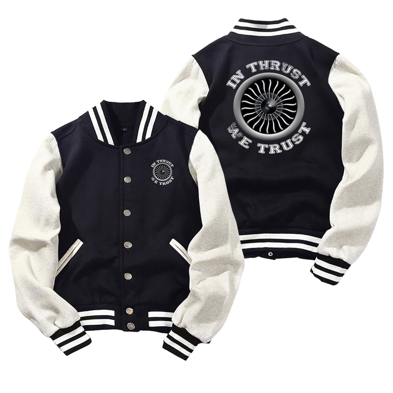 In Thrust We Trust (Vol 2) Designed Baseball Style Jackets