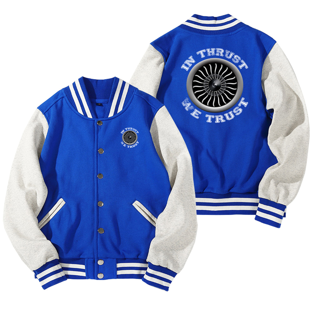 In Thrust We Trust (Vol 2) Designed Baseball Style Jackets