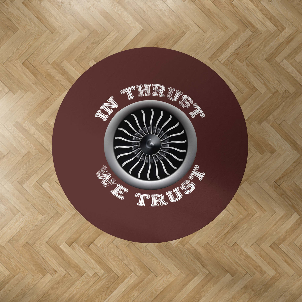 In Thrust We Trust (Vol 2) Designed Carpet & Floor Mats (Round)