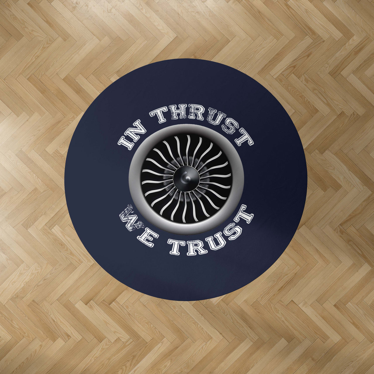 In Thrust We Trust (Vol 2) Designed Carpet & Floor Mats (Round)