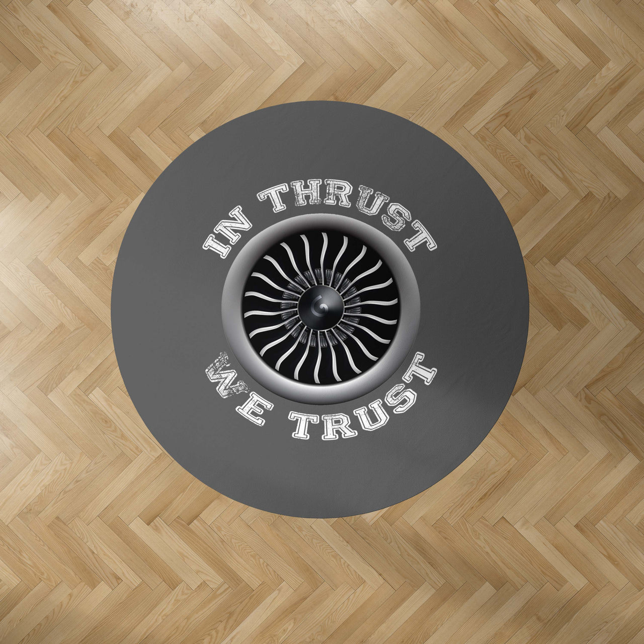 In Thrust We Trust (Vol 2) Designed Carpet & Floor Mats (Round)