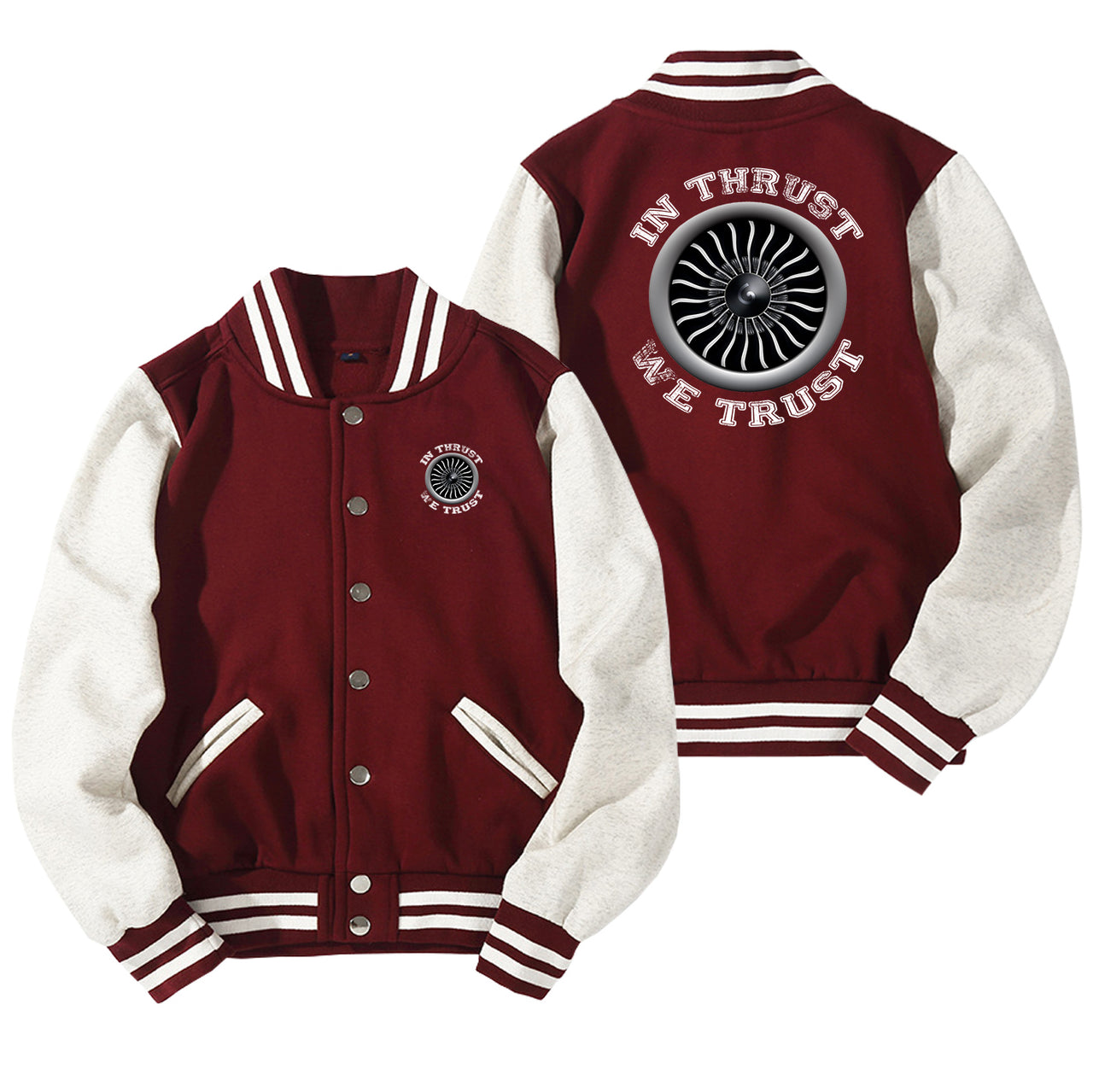 In Thrust We Trust (Vol 2) Designed Baseball Style Jackets