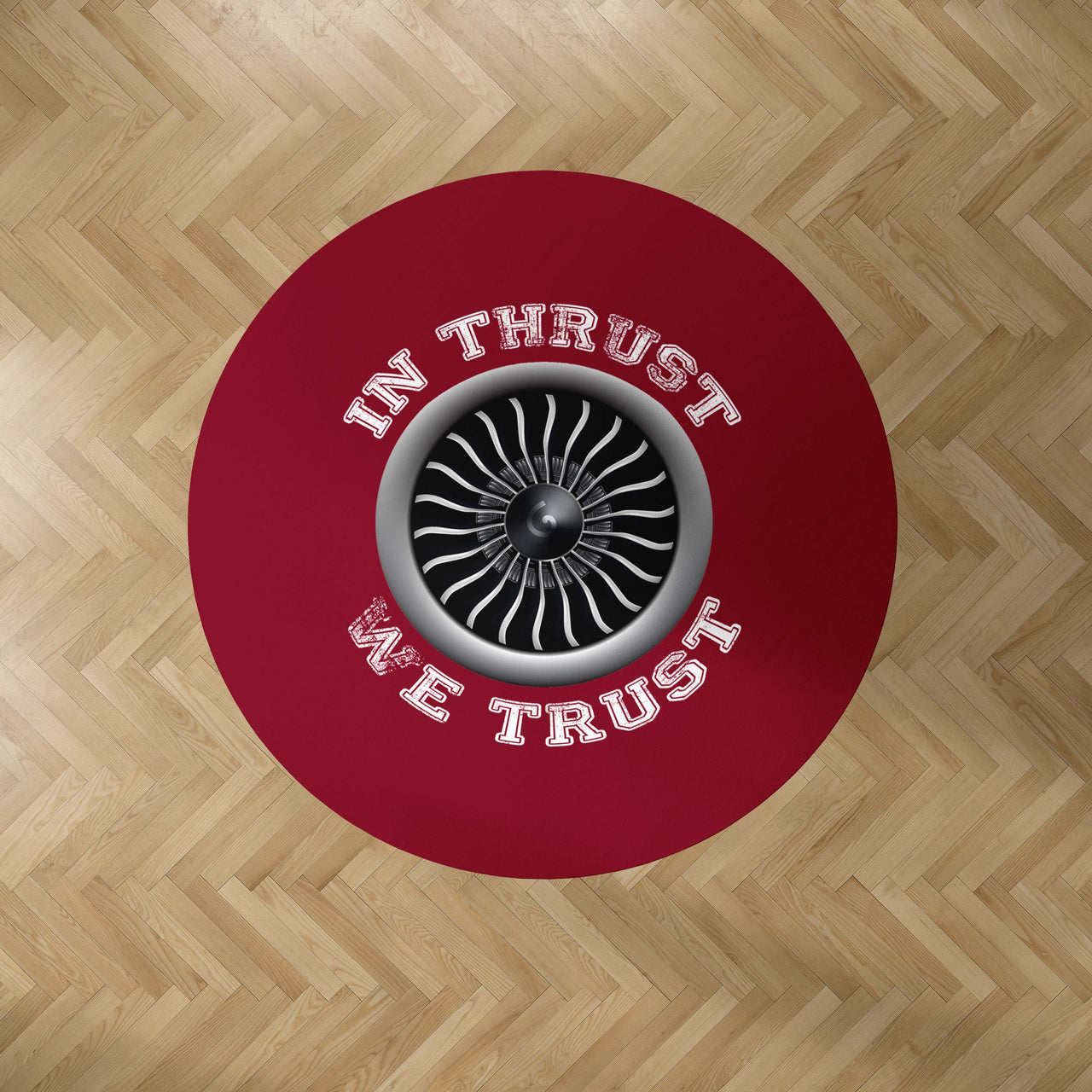 In Thrust We Trust (Vol 2) Designed Carpet & Floor Mats (Round)