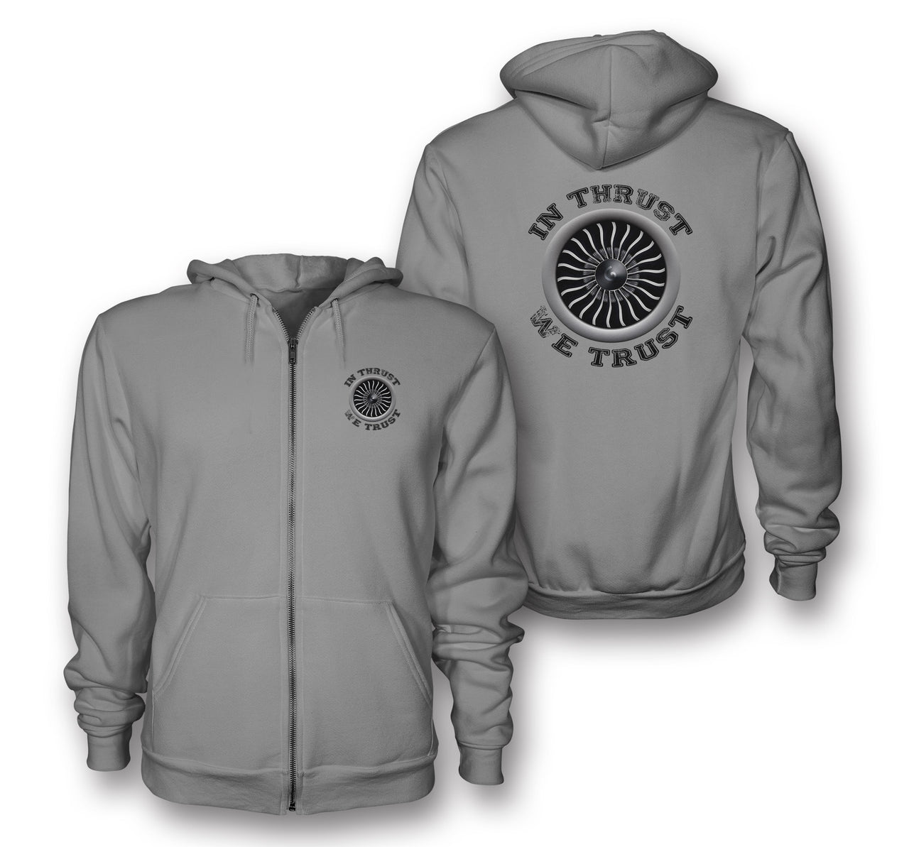 In Thrust We Trust (Vol 2) Designed Zipped Hoodies