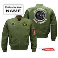 Thumbnail for In Thrust We Trust (Vol 2) Designed Pilot Jackets (Customizable)