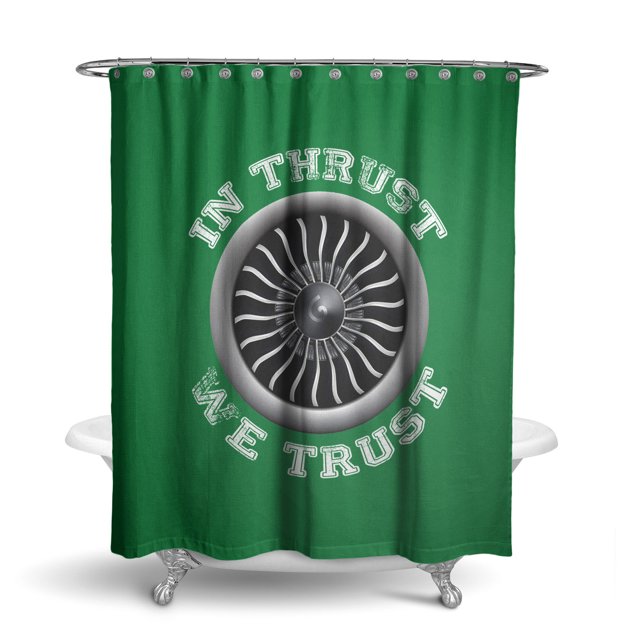 In Thrust We Trust (Vol 2) Designed Shower Curtains