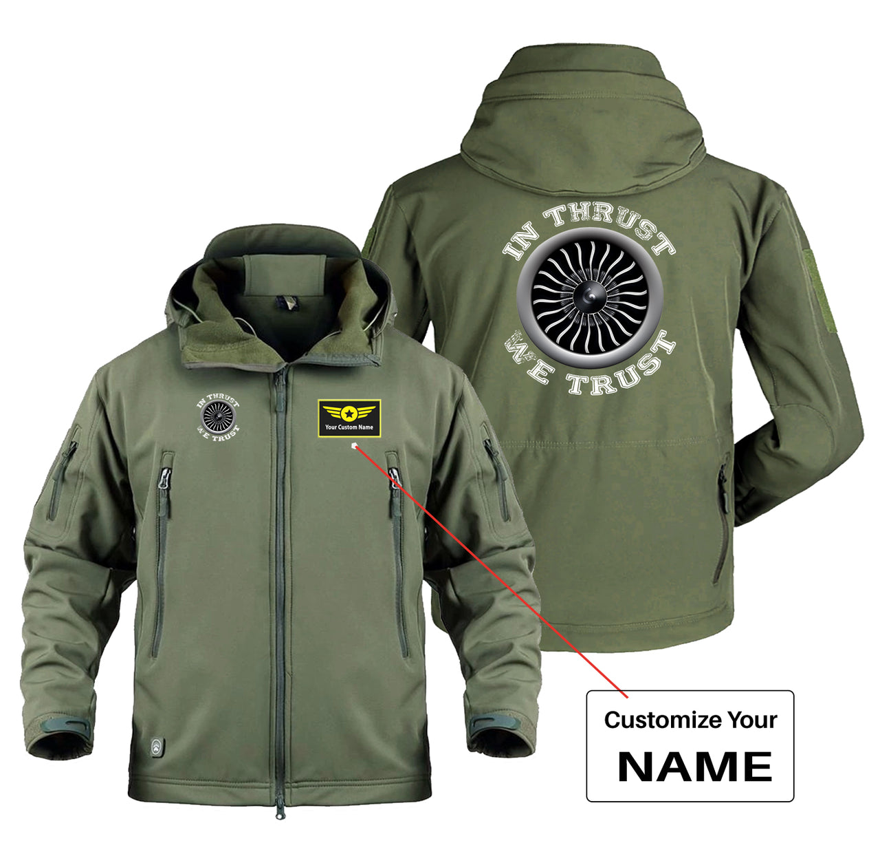 In Thrust We Trust (Vol 2) Designed Military Jackets (Customizable)