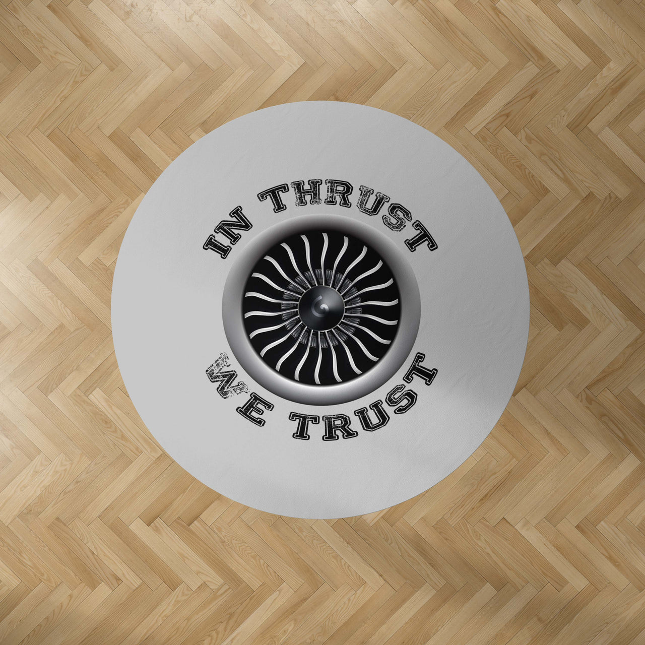 In Thrust We Trust (Vol 2) Designed Carpet & Floor Mats (Round)