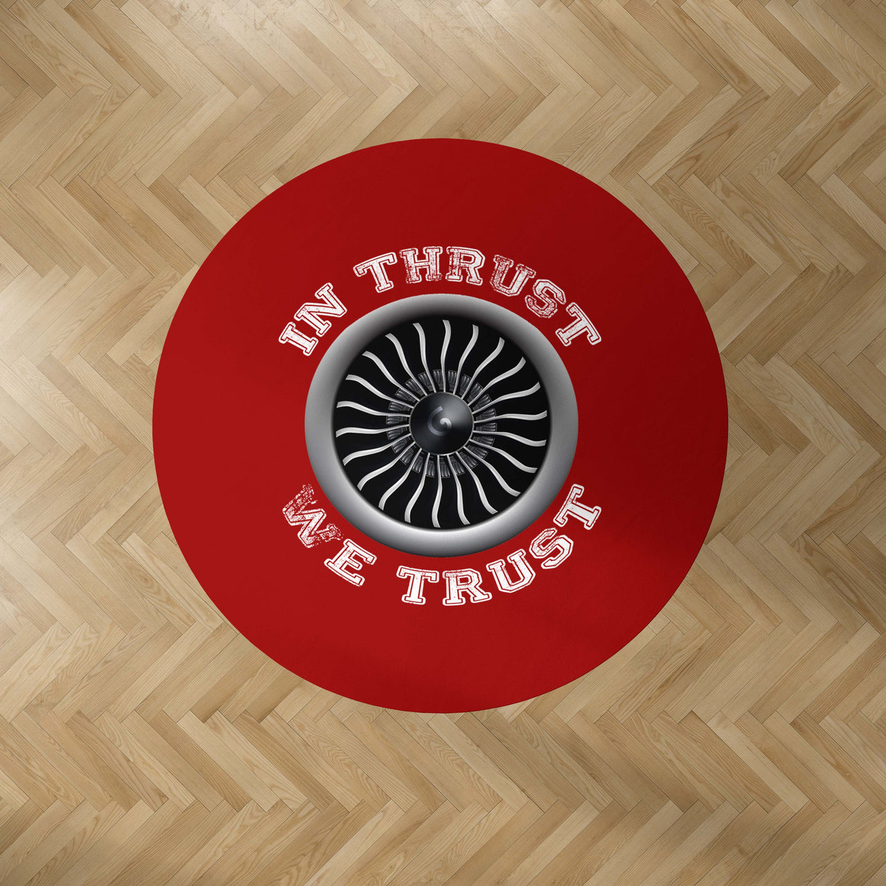 In Thrust We Trust (Vol 2) Designed Carpet & Floor Mats (Round)