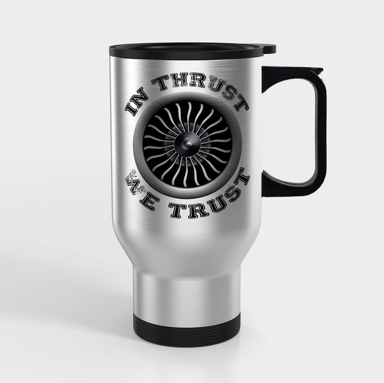 In Thrust We Trust (Vol 2) Designed Travel Mugs (With Holder)