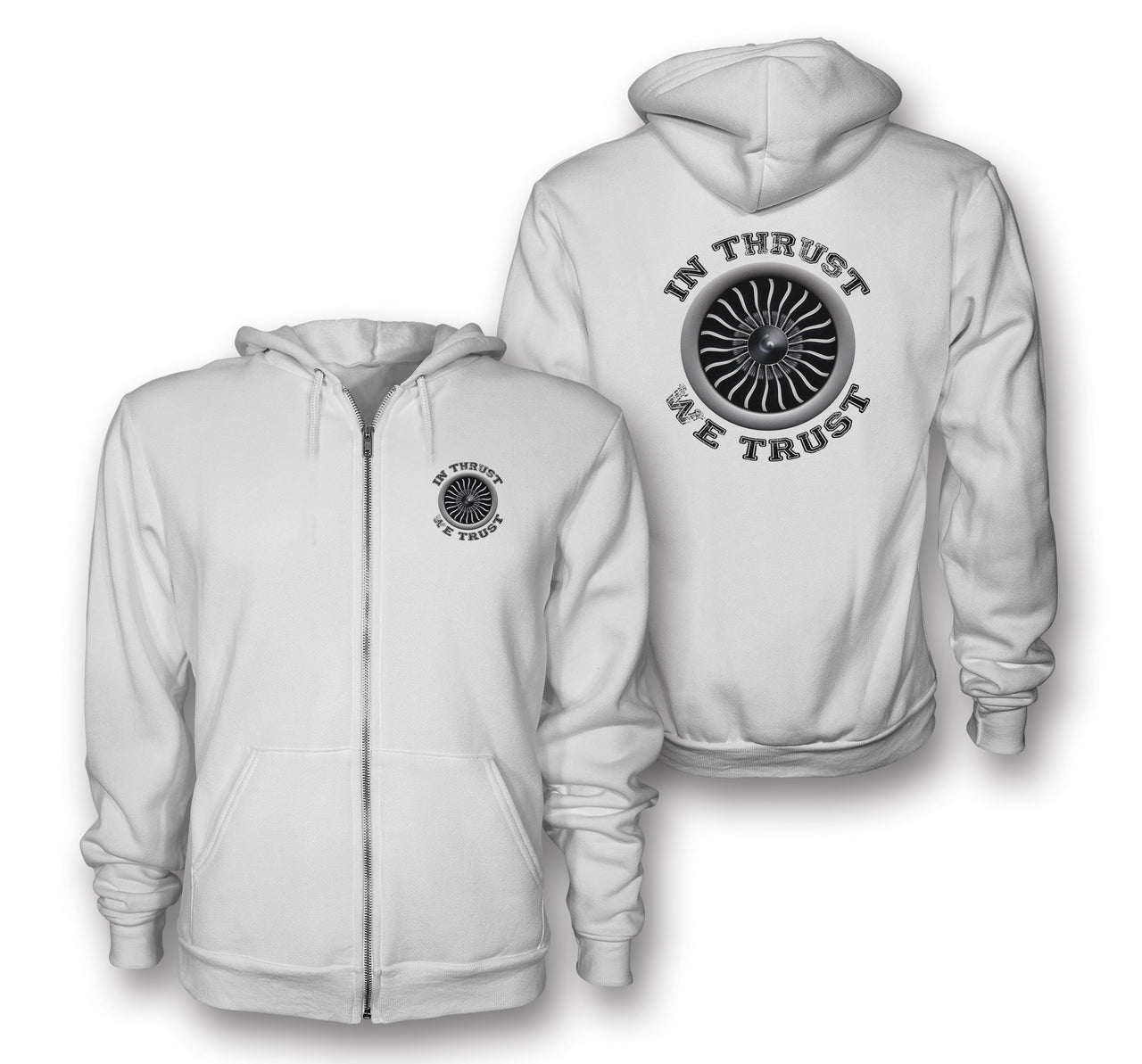 In Thrust We Trust (Vol 2) Designed Zipped Hoodies