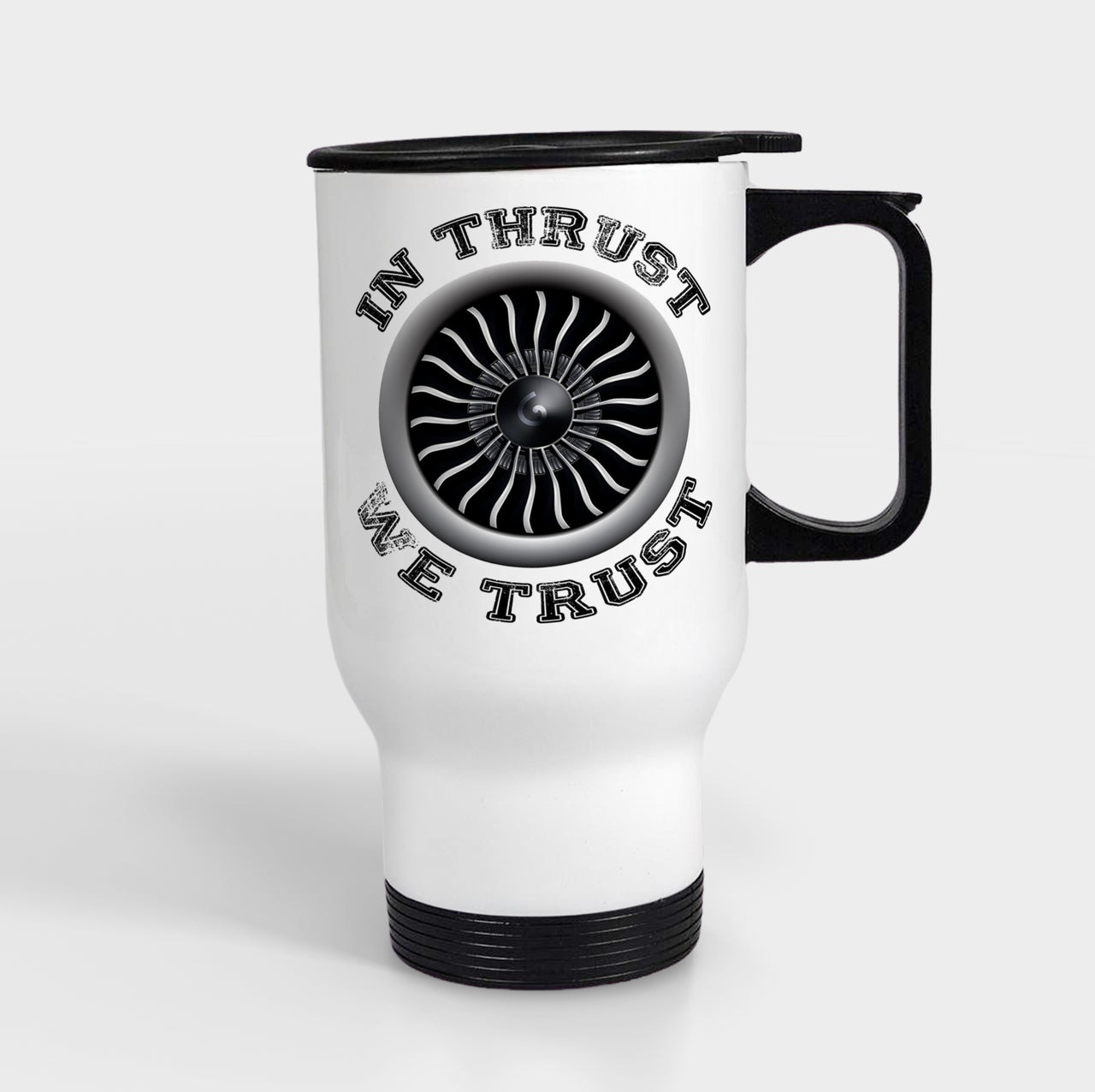 In Thrust We Trust (Vol 2) Designed Travel Mugs (With Holder)