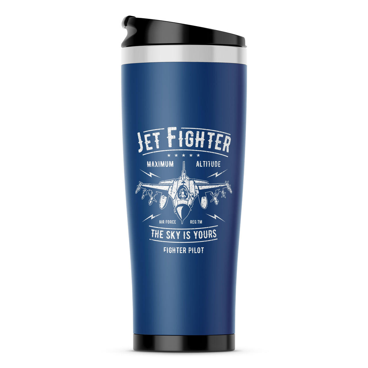 Jet Fighter - The Sky is Yours Designed Travel Mugs