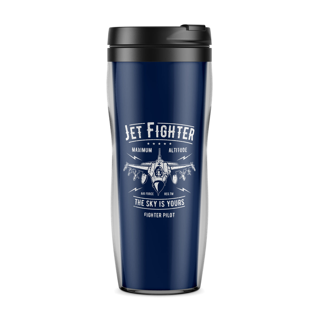 Jet Fighter - The Sky is Yours Designed Travel Mugs