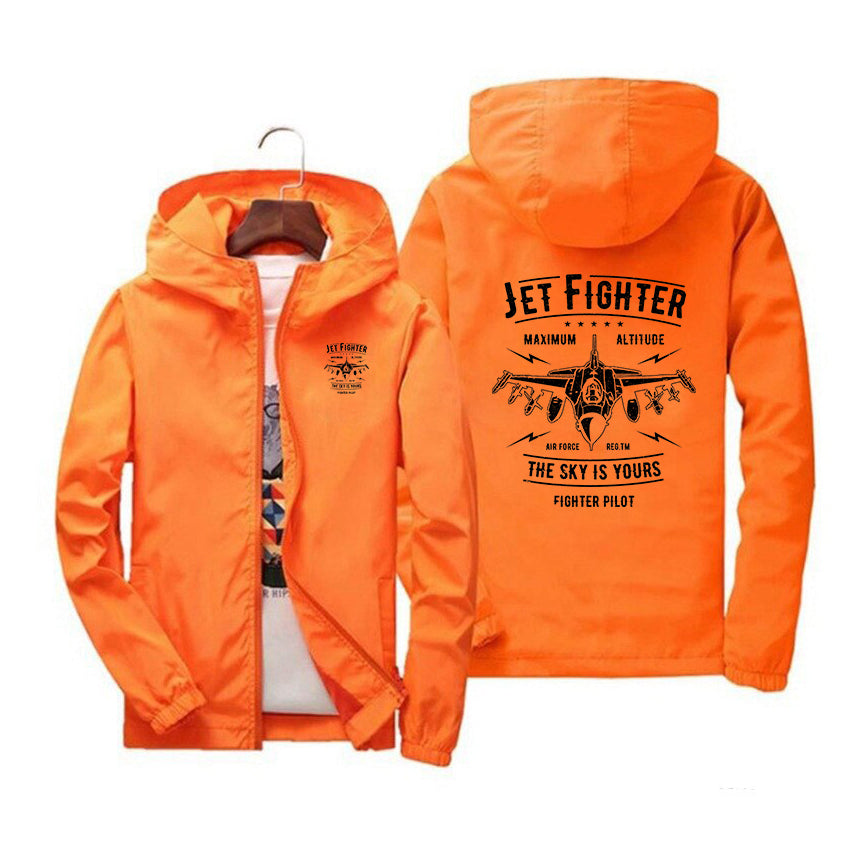 Jet Fighter - The Sky is Yours Designed Windbreaker Jackets