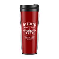 Thumbnail for Jet Fighter - The Sky is Yours Designed Travel Mugs