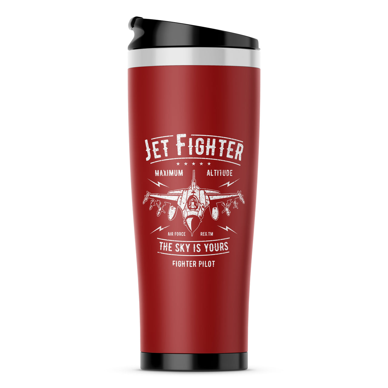 Jet Fighter - The Sky is Yours Designed Travel Mugs