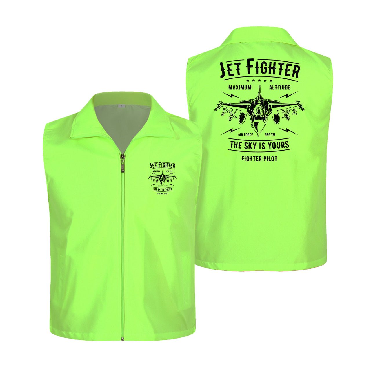 Jet Fighter - The Sky is Yours Designed Thin Style Vests