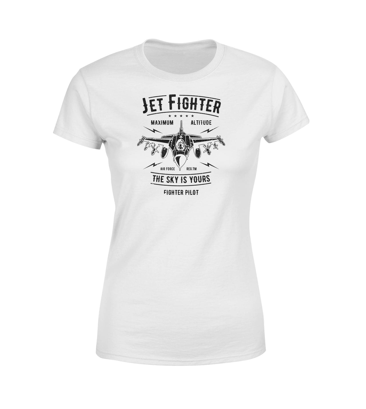 Jet Fighter - The Sky is Yours Designed Women T-Shirts