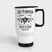Thumbnail for Jet Fighter - The Sky is Yours Designed Travel Mugs (With Holder)