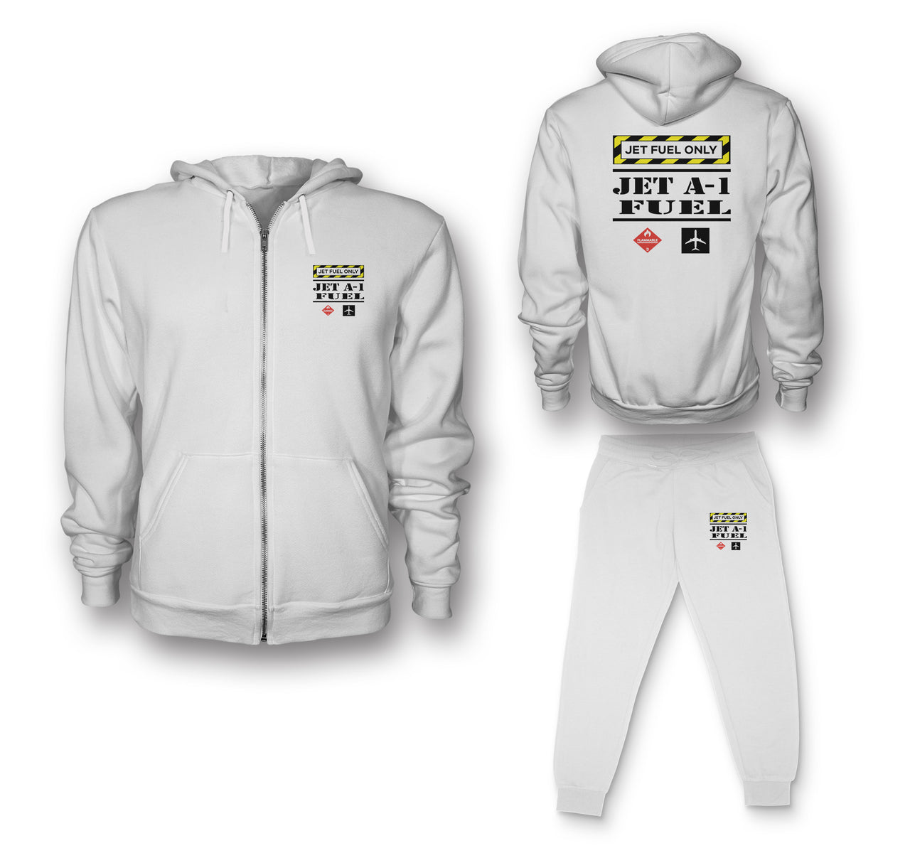 Jet Fuel Only Designed Zipped Hoodies & Sweatpants Set