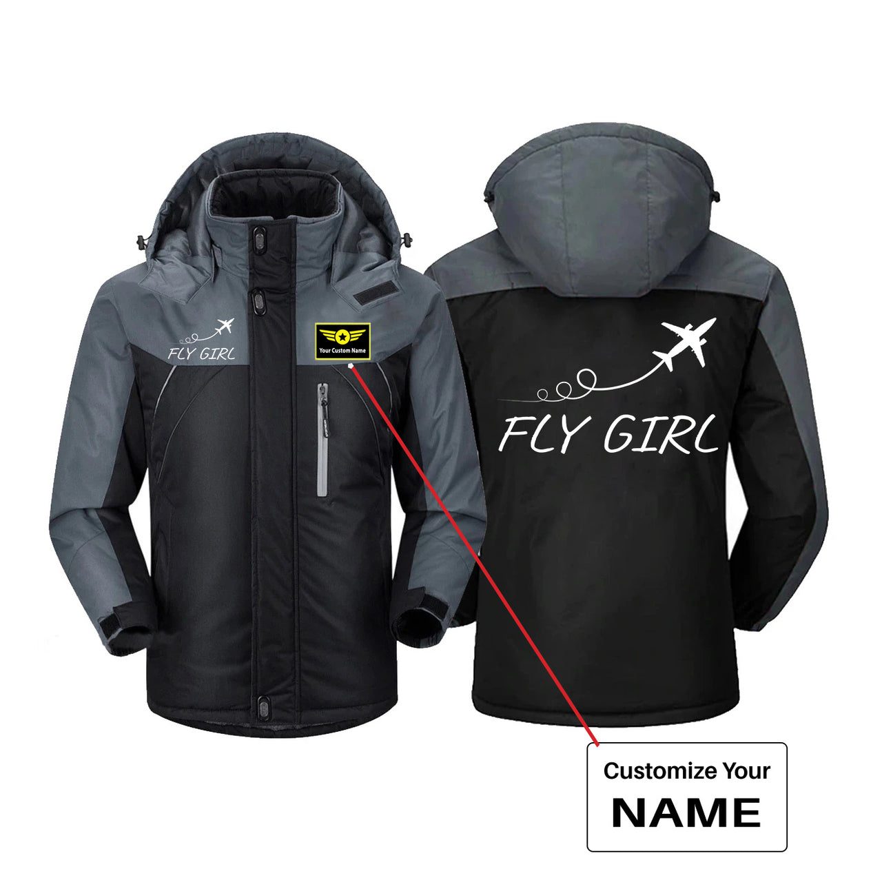 Just Fly It & Fly Girl Designed Thick Winter Jackets