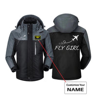 Thumbnail for Just Fly It & Fly Girl Designed Thick Winter Jackets