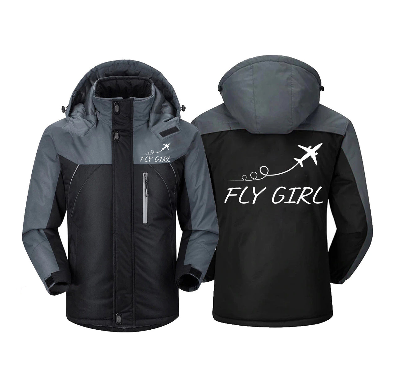 Just Fly It & Fly Girl Designed Thick Winter Jackets