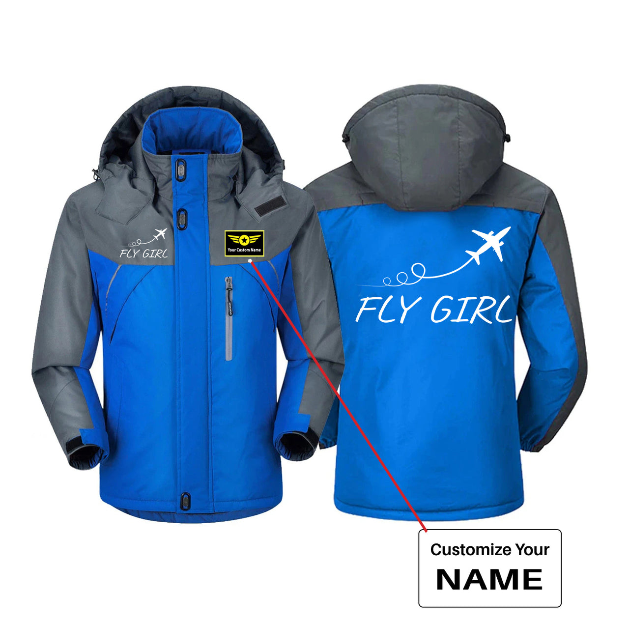 Just Fly It & Fly Girl Designed Thick Winter Jackets