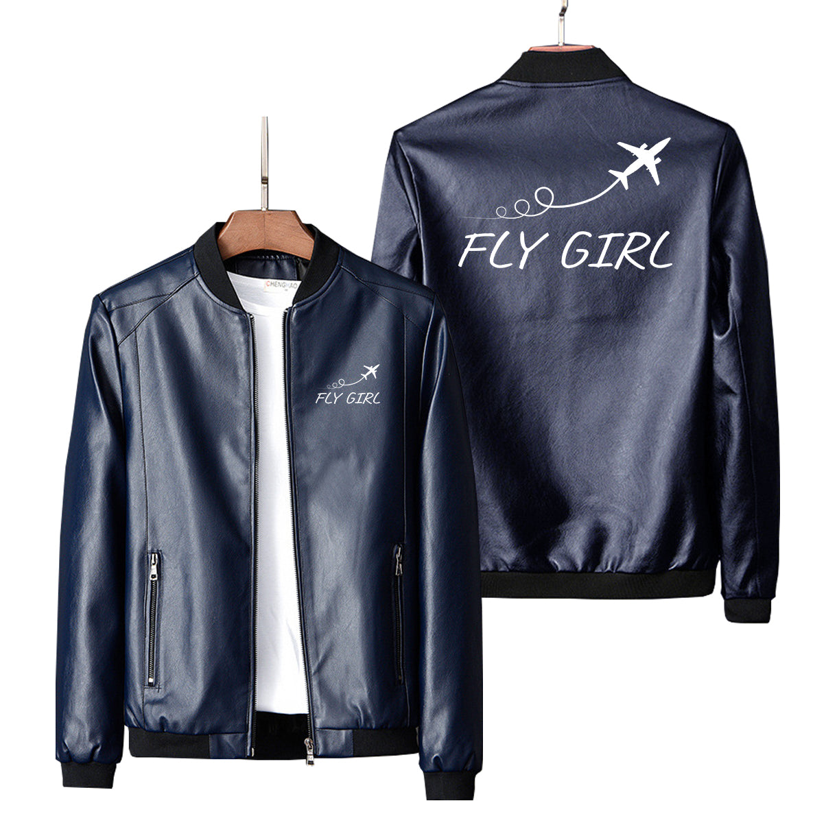 Just Fly It & Fly Girl Designed PU Leather Jackets