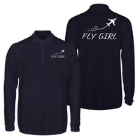 Thumbnail for Just Fly It & Fly Girl Designed Long Sleeve Polo T-Shirts (Double-Side)