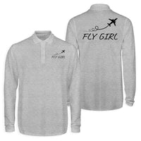 Thumbnail for Just Fly It & Fly Girl Designed Long Sleeve Polo T-Shirts (Double-Side)