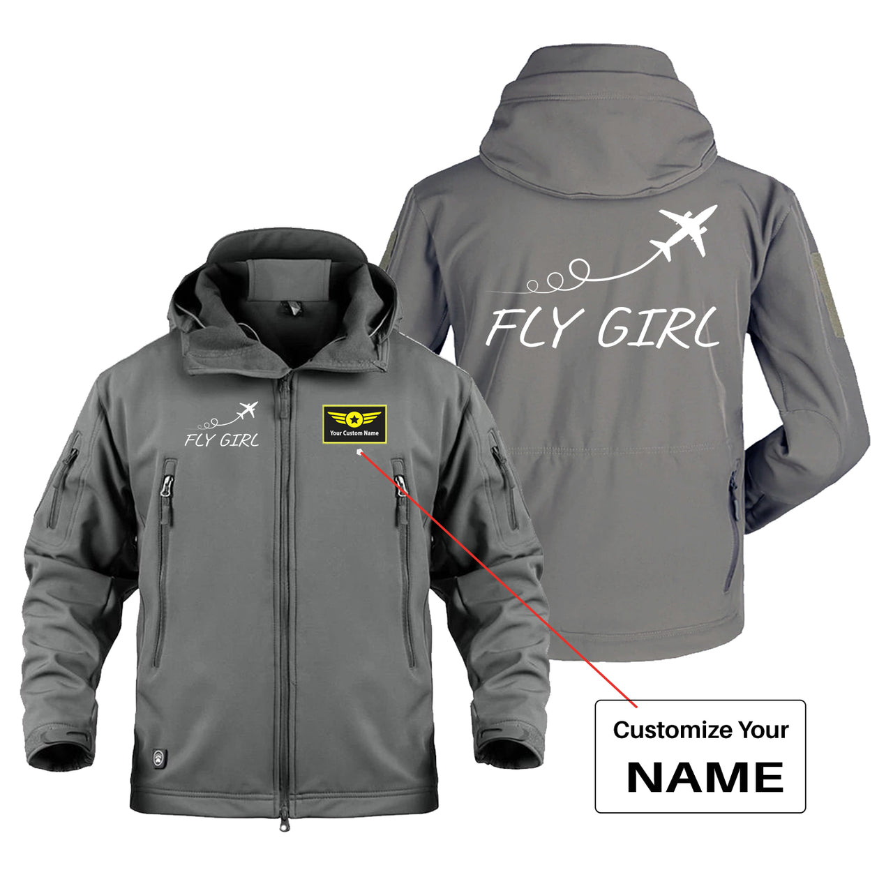 Just Fly It & Fly Girl Designed Military Jackets (Customizable)