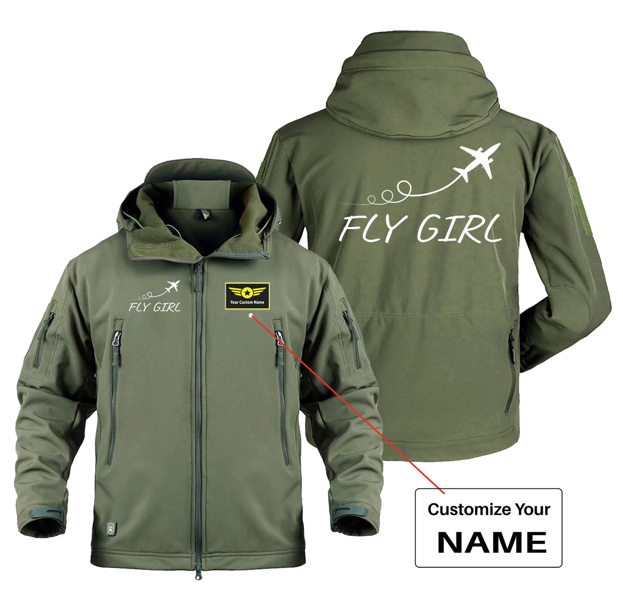 Just Fly It & Fly Girl Designed Military Jackets (Customizable)