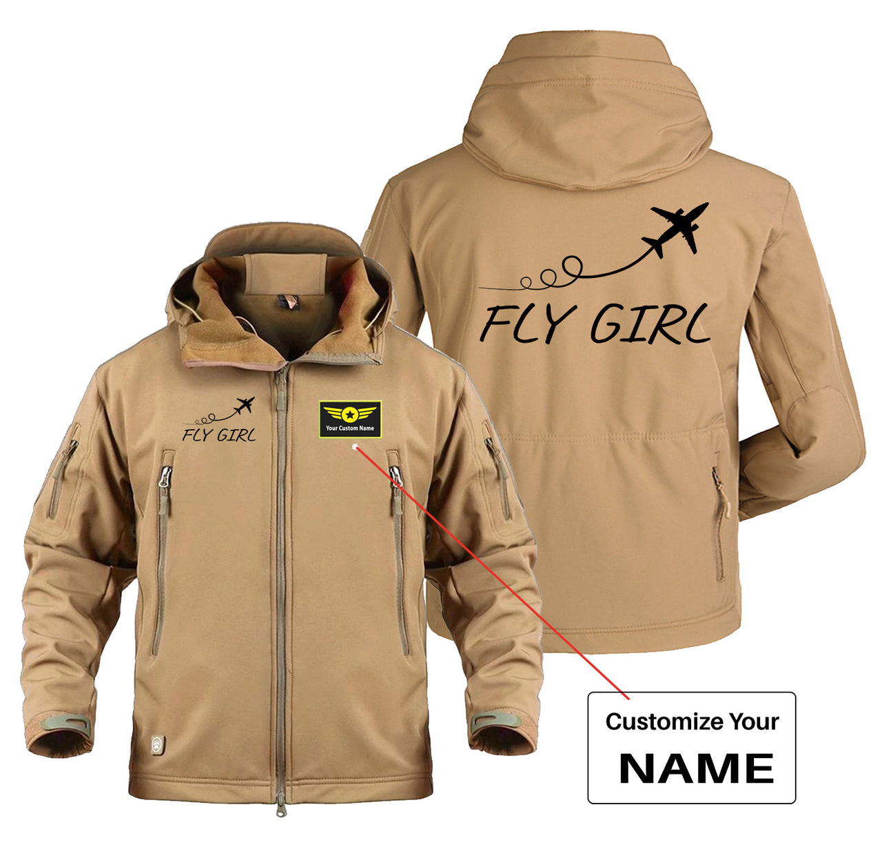 Just Fly It & Fly Girl Designed Military Jackets (Customizable)