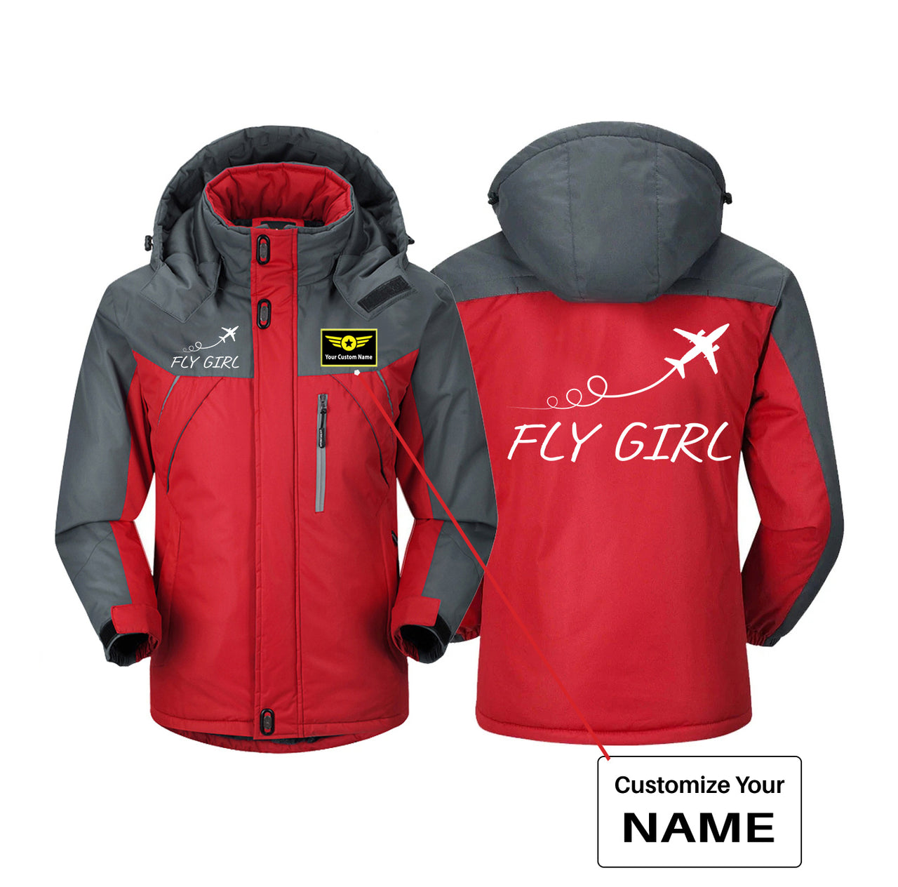 Just Fly It & Fly Girl Designed Thick Winter Jackets