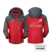 Thumbnail for Just Fly It & Fly Girl Designed Thick Winter Jackets