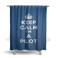 Thumbnail for Keep Calm I'm a Pilot Designed Shower Curtains