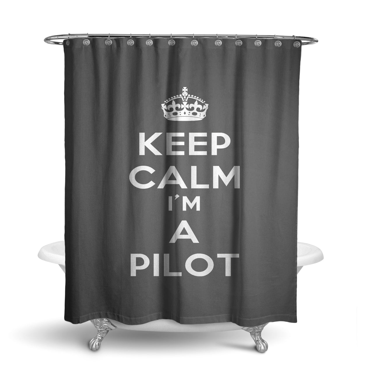 Keep Calm I'm a Pilot Designed Shower Curtains