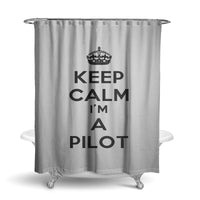 Thumbnail for Keep Calm I'm a Pilot Designed Shower Curtains