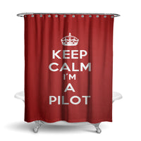 Thumbnail for Keep Calm I'm a Pilot Designed Shower Curtains