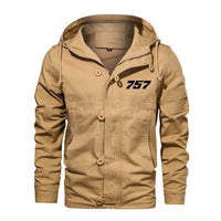 Thumbnail for 757 Flat Text Designed Cotton Jackets