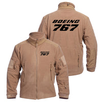 Thumbnail for Boeing 767 & Text Designed Fleece Military Jackets (Customizable)