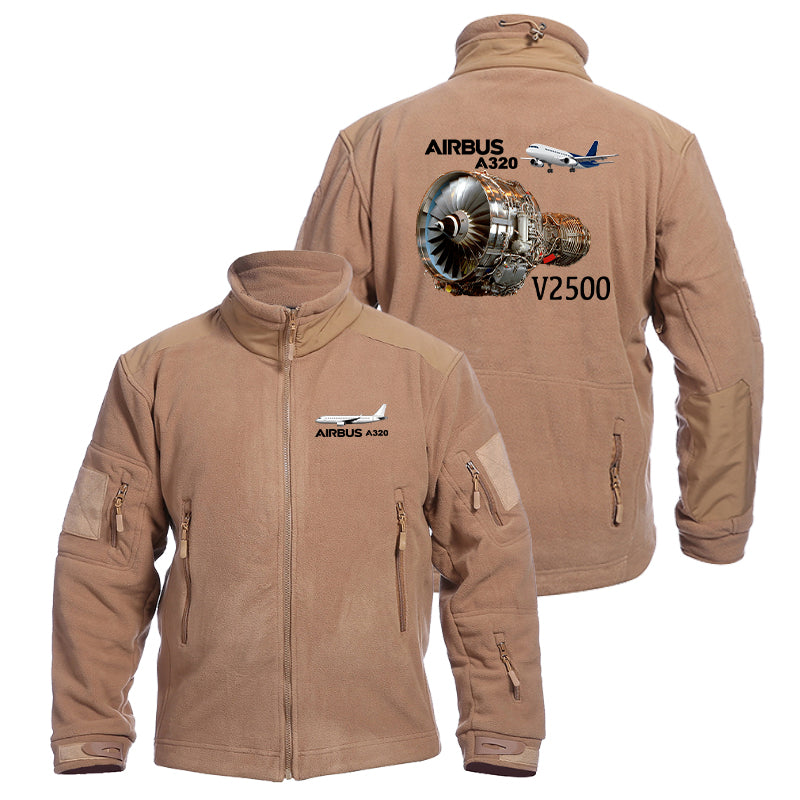 Airbus A320 & V2500 Engine Designed Fleece Military Jackets (Customizable)